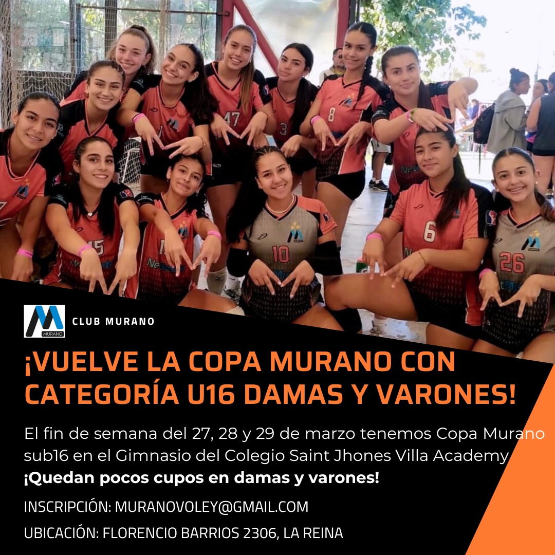 COPA MURANO DE VOLEIBOL CATEGORIA U16 DAMAS Y VARONES