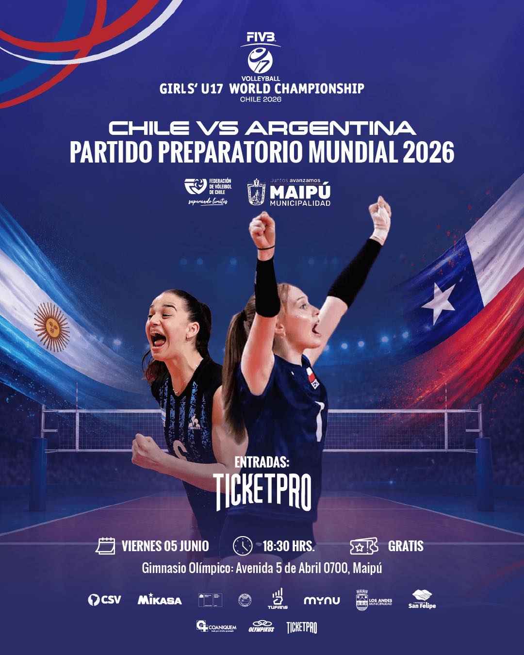 CHILE V/S ARGENTINA VOLEIBOL SUB17